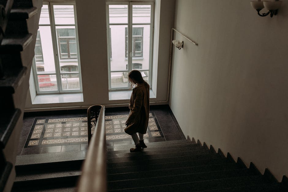 Close-up of a dancer's feet gracefully moving in rhythm on a colorful floor with musical notes in the background.